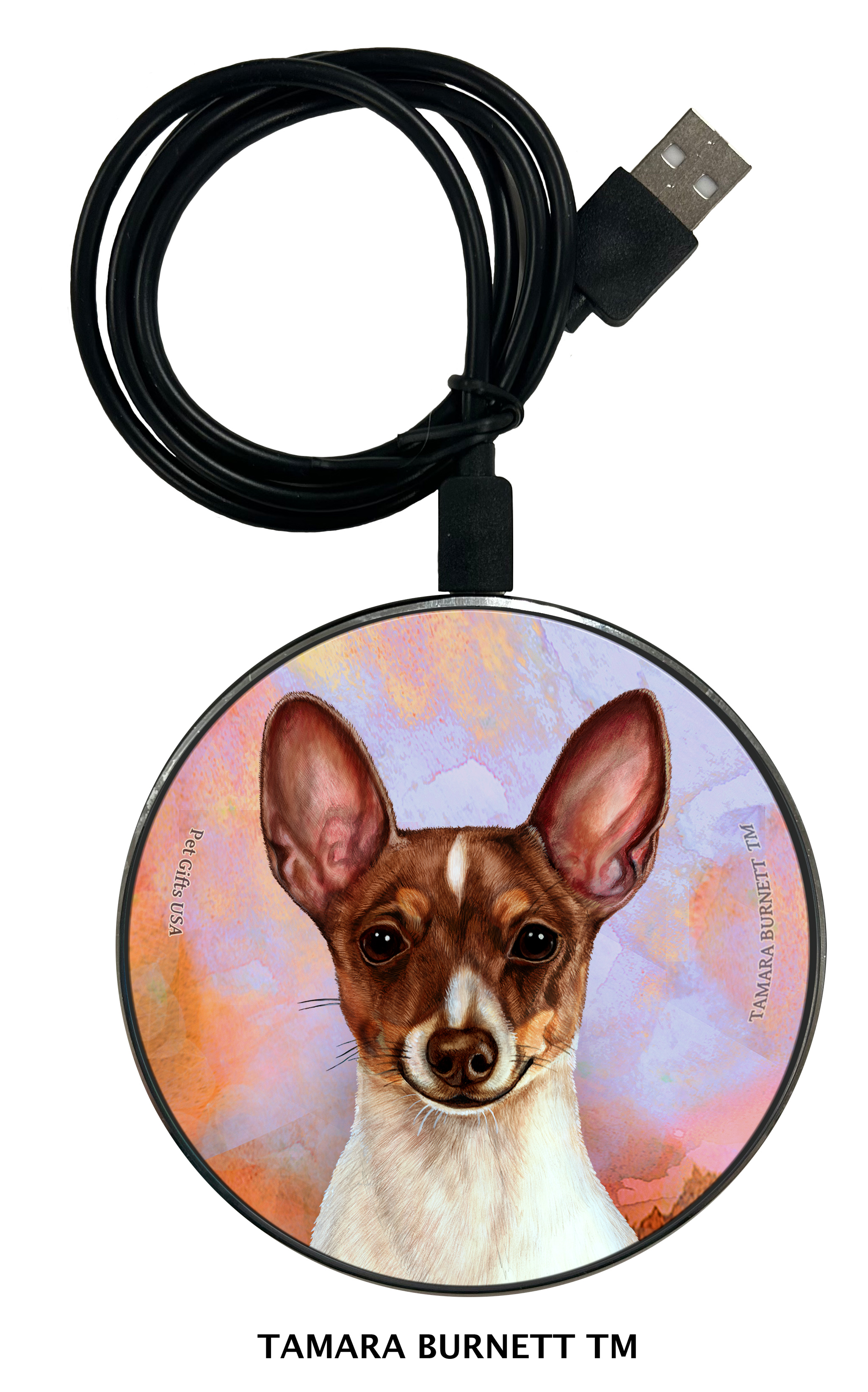 Toy Fox Terrier Chocolate Tri-Color - Zoomies Phone Charger image
